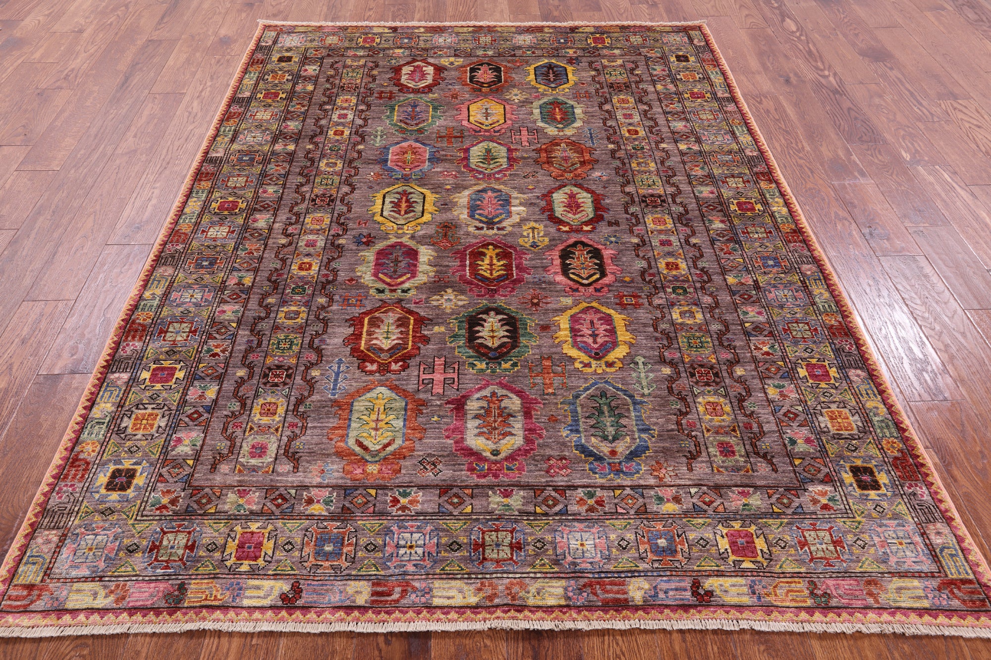 Tribal Persian Handmade Wool Rug - 5' 9" X 7' 10" - Golden Nile