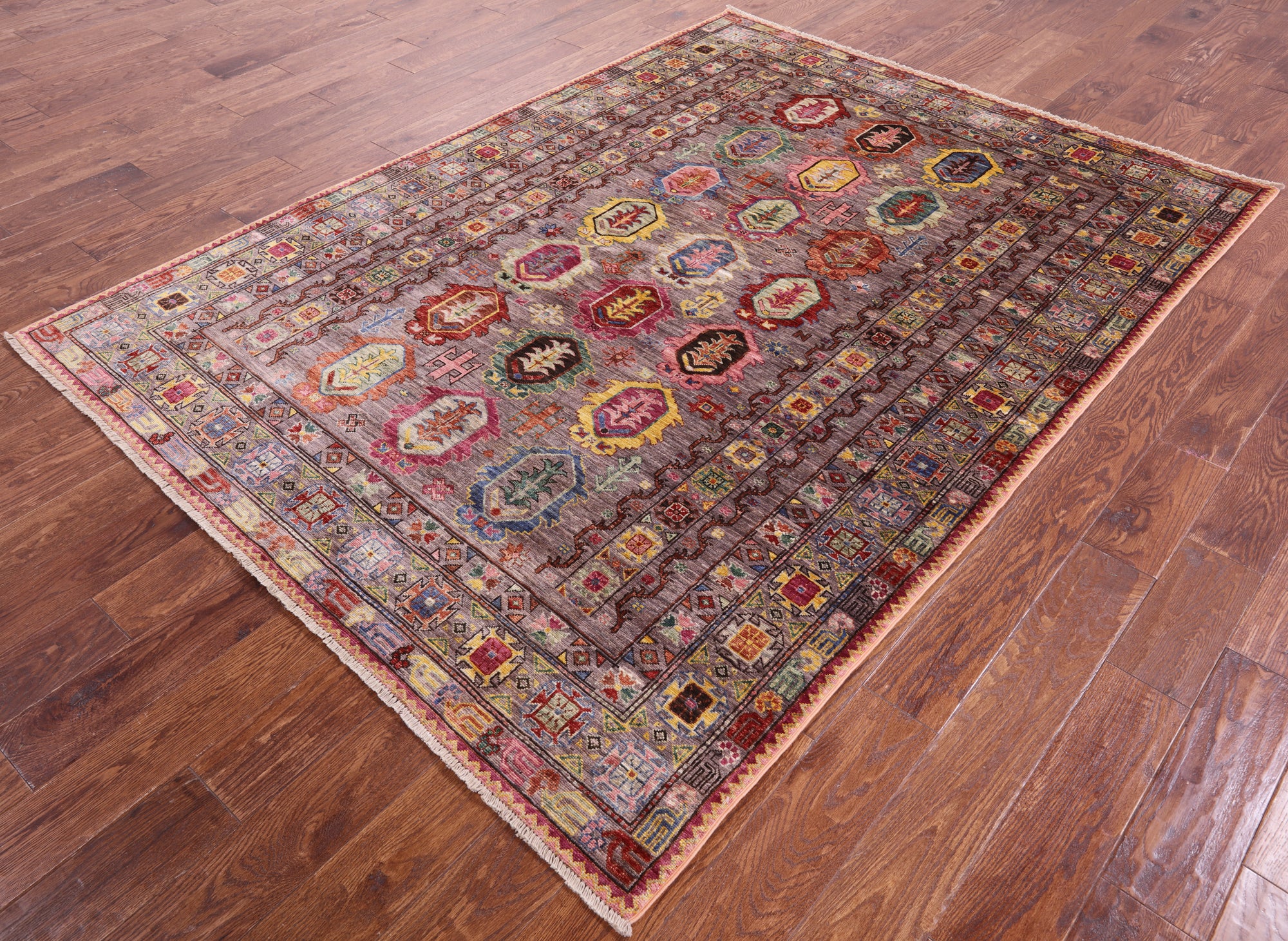Tribal Persian Handmade Wool Rug - 5' 9" X 7' 10" - Golden Nile