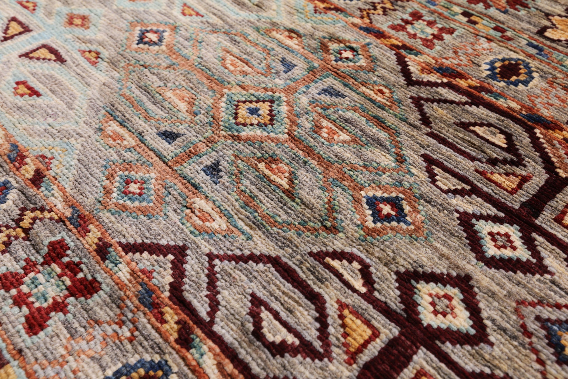Khorjin Persian Gabbeh Hand Knotted Wool Rug - 6' 9" X 9' 5" - Golden Nile