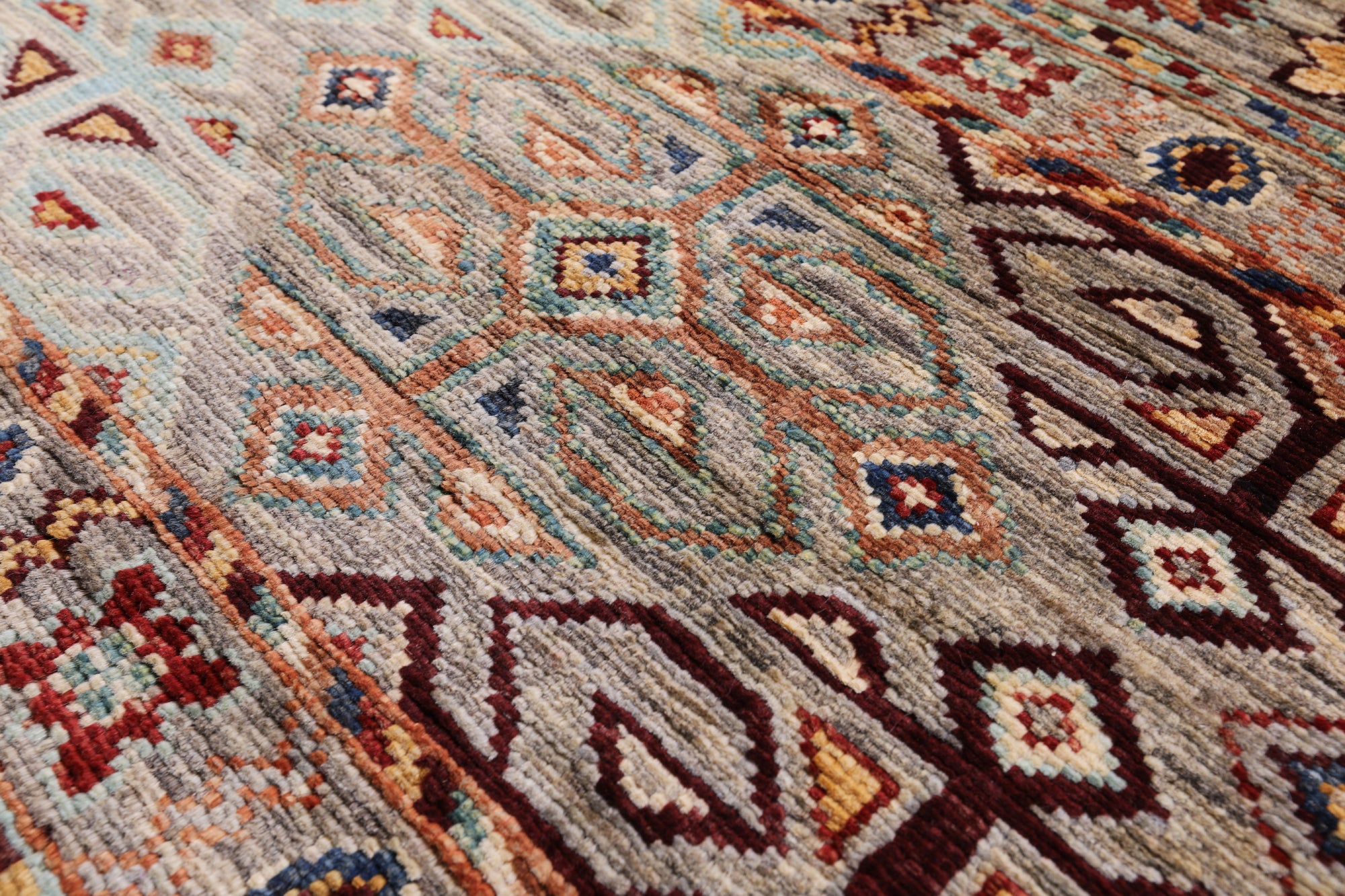Khorjin Persian Gabbeh Hand Knotted Wool Rug - 6' 9" X 9' 5" - Golden Nile