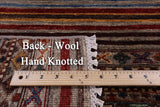 Khorjin Persian Gabbeh Hand Knotted Wool Rug - 4' 2" X 5' 8" - Golden Nile