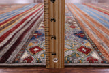 Khorjin Persian Gabbeh Hand Knotted Wool Rug - 4' 2" X 5' 8" - Golden Nile