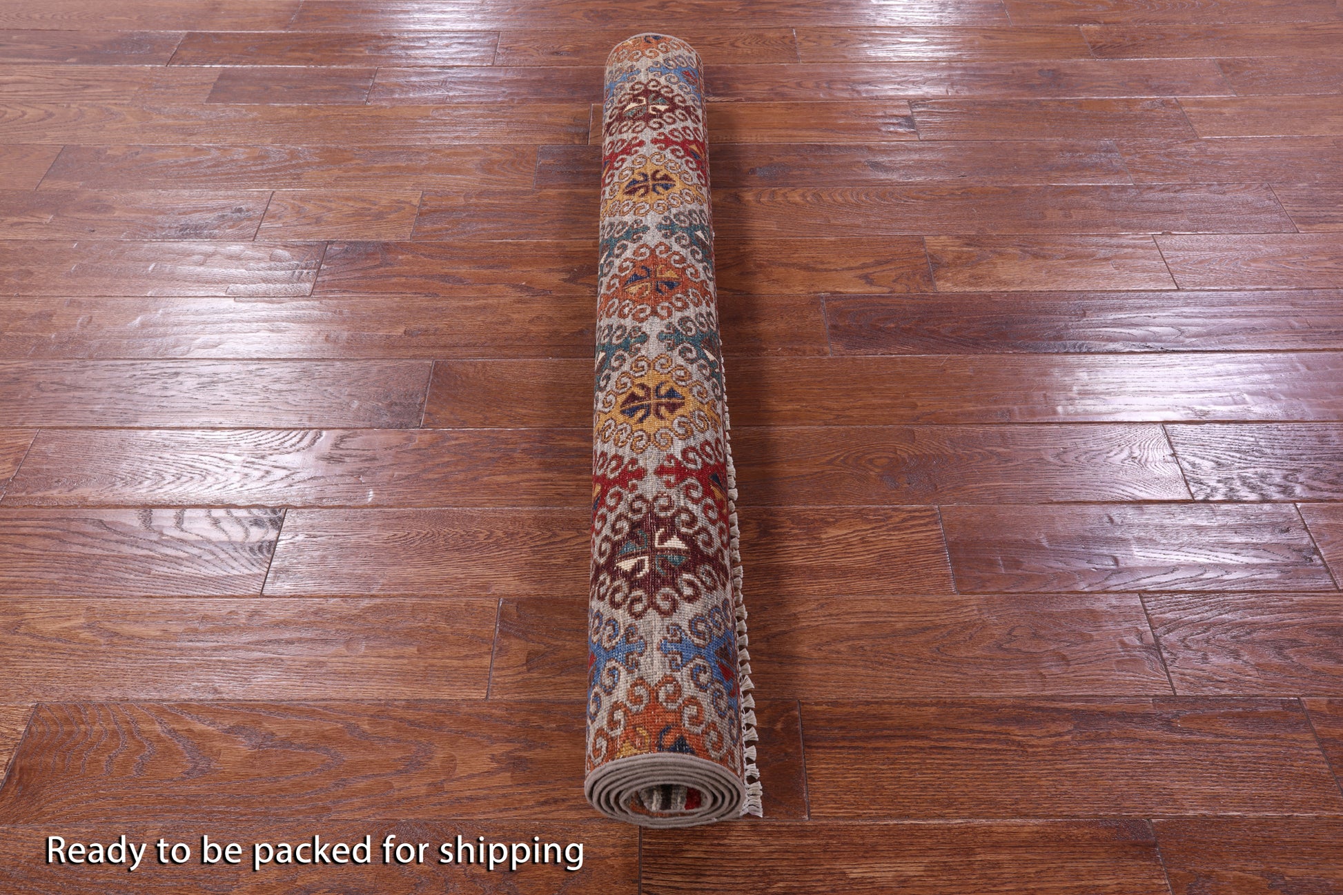 Khorjin Persian Gabbeh Hand Knotted Wool Rug - 4' 2" X 5' 8" - Golden Nile