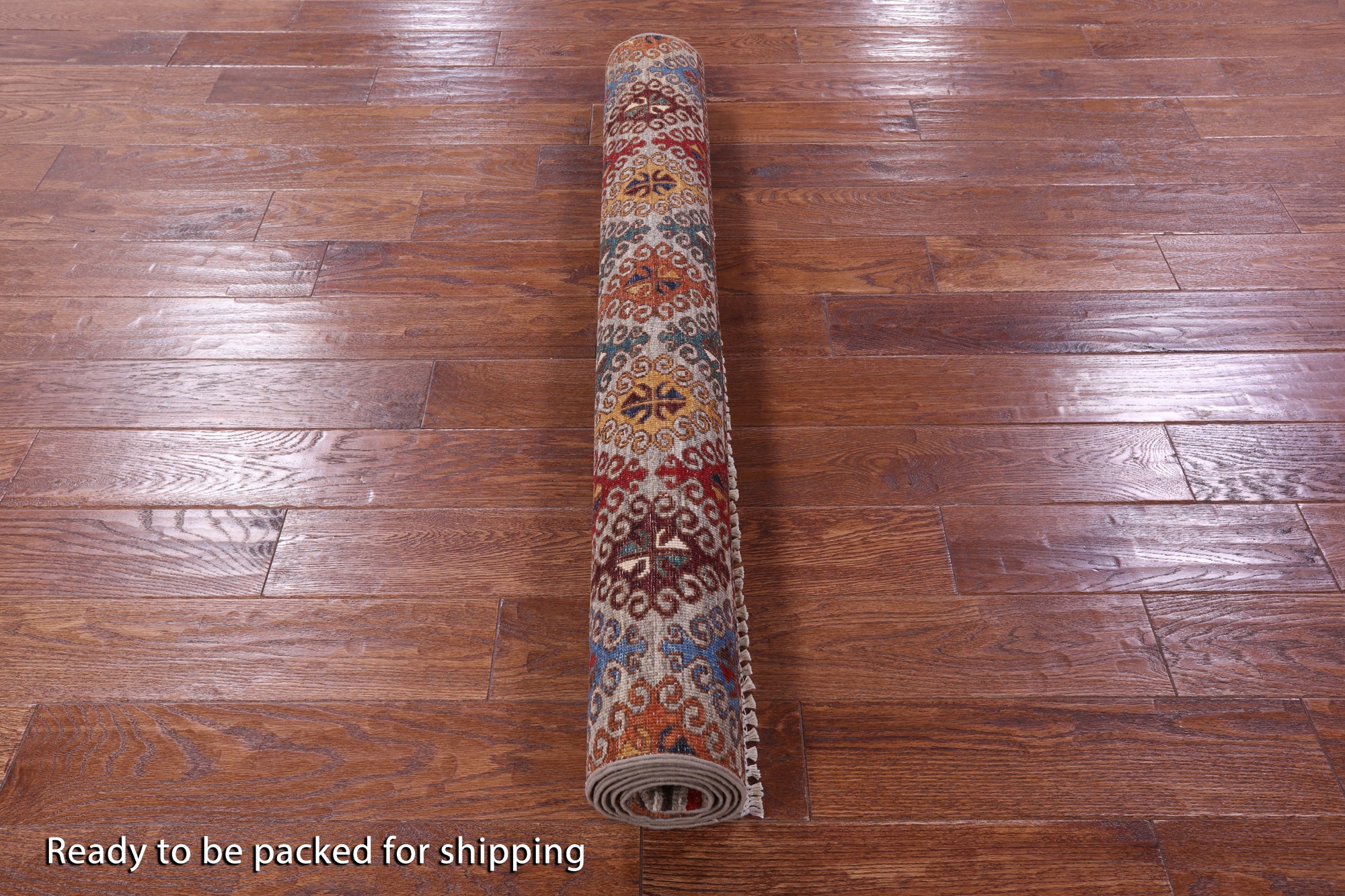 Khorjin Persian Gabbeh Hand Knotted Wool Rug - 4' 2" X 5' 8" - Golden Nile