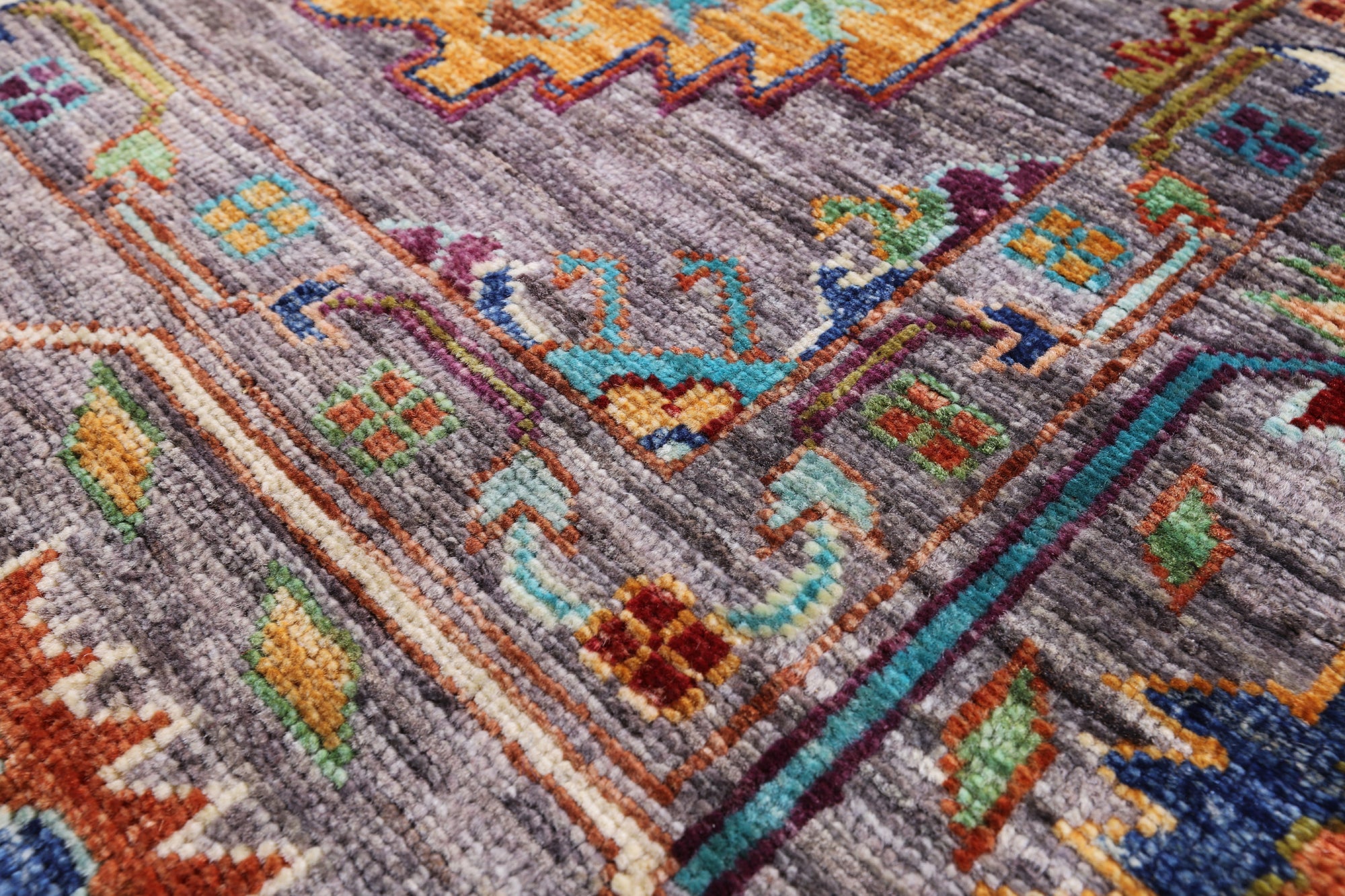 Turkmen Ersari Hand Knotted Wool Rug - 8' 2" X 11' 2" - Golden Nile