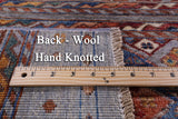 Grey Khorjin Persian Gabbeh Handmade Wool Rug - 8' 1" X 10' 0" - Golden Nile