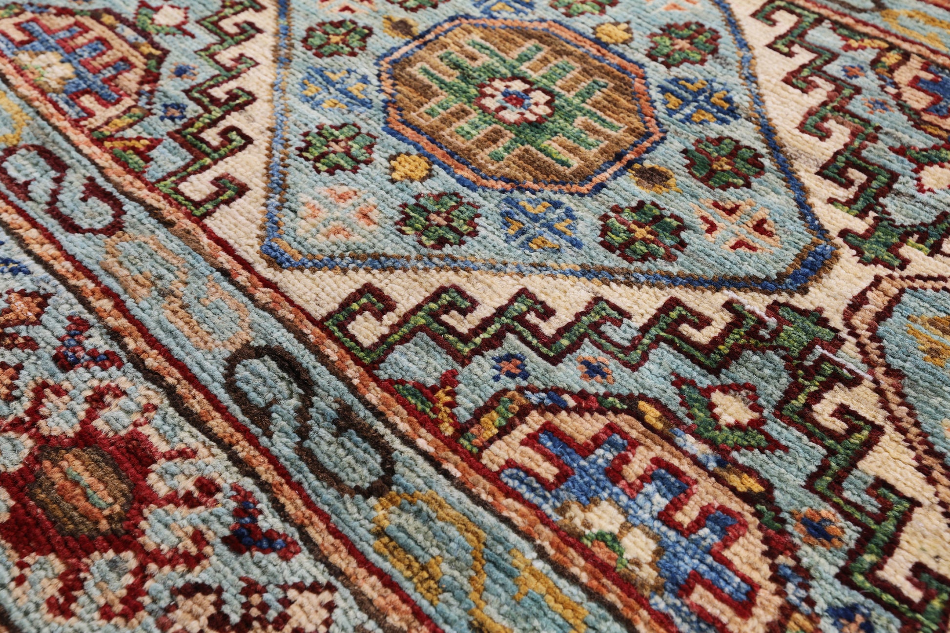 Khorjin Persian Gabbeh Hand Knotted Wool Rug - 6' 10" X 10' 0" - Golden Nile