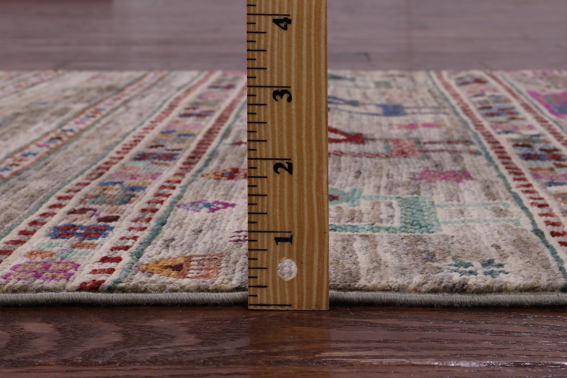 Tribal Persian Gabbeh Handmade Wool Runner Rug - 2' 10" X 10' 8" - Golden Nile