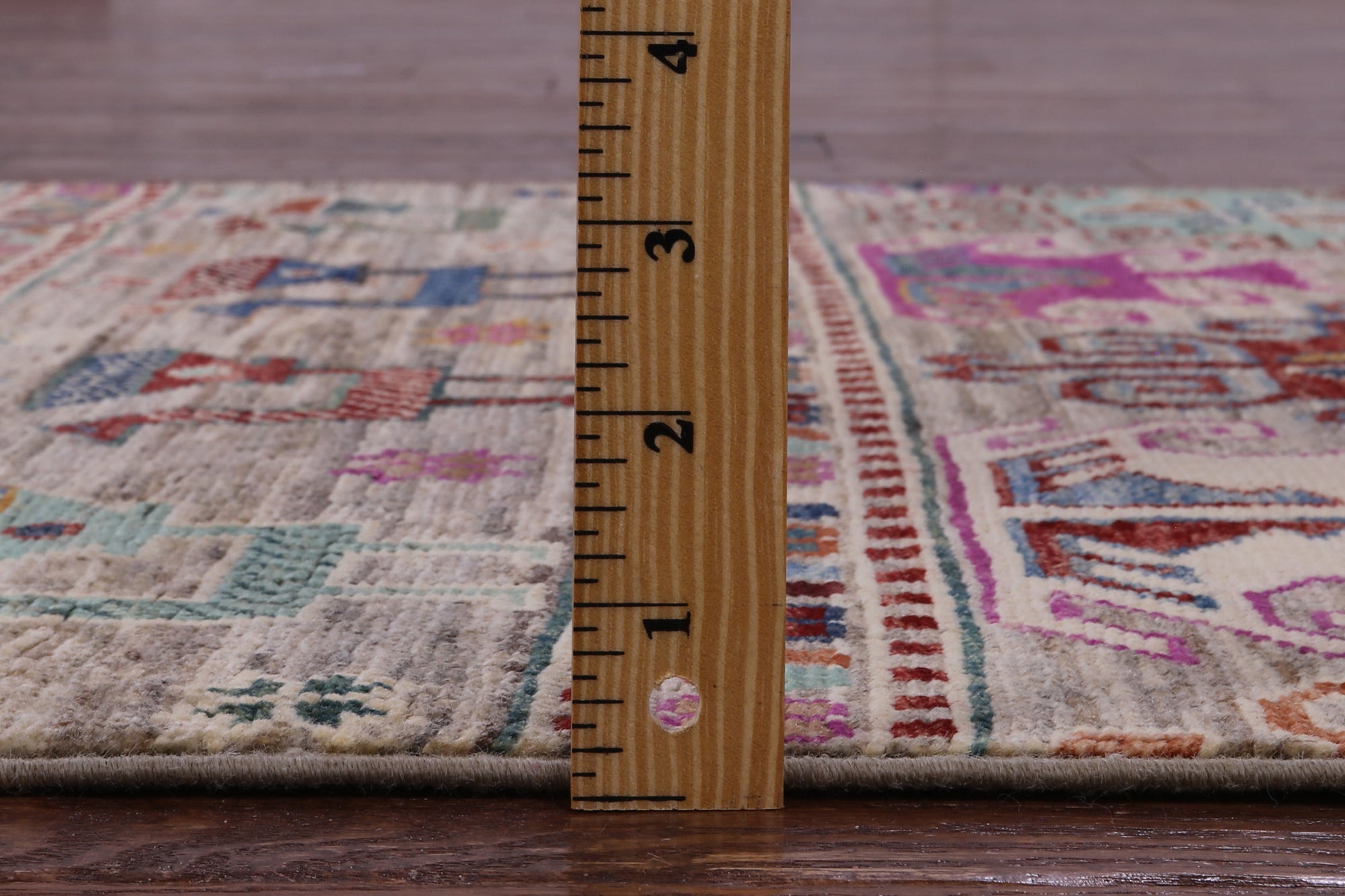 Tribal Persian Gabbeh Handmade Wool Runner Rug - 2' 9" X 10' 8" - Golden Nile