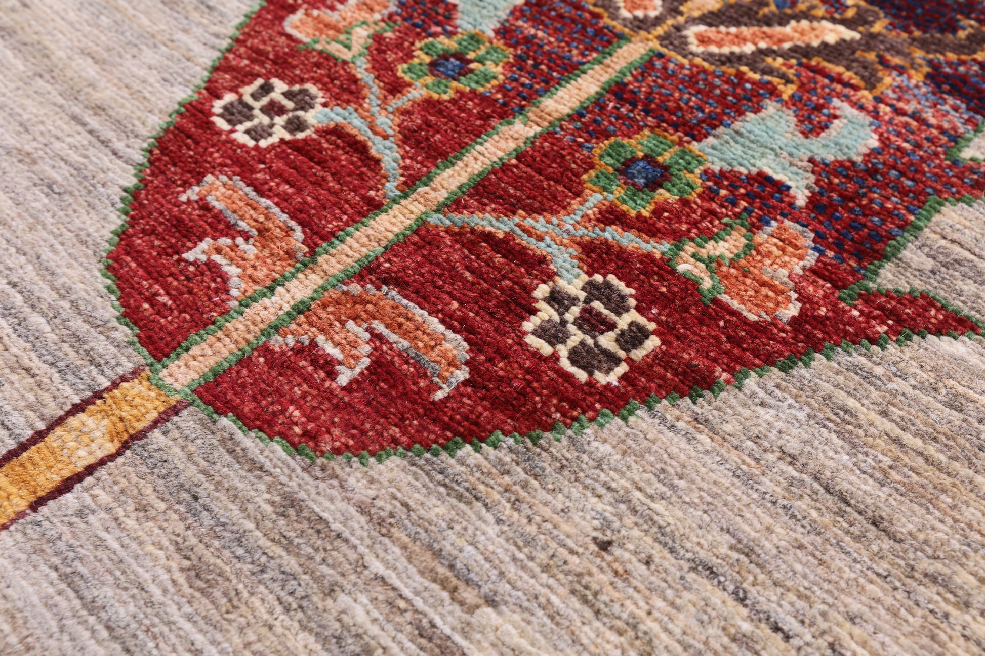 Tribal Persian Gabbeh Hand Knotted Wool Rug - 5' 7" X 7' 5" - Golden Nile