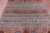 Khorjin Persian Gabbeh Hand Knotted Wool Rug - 5' 9" X 7' 10" - Golden Nile