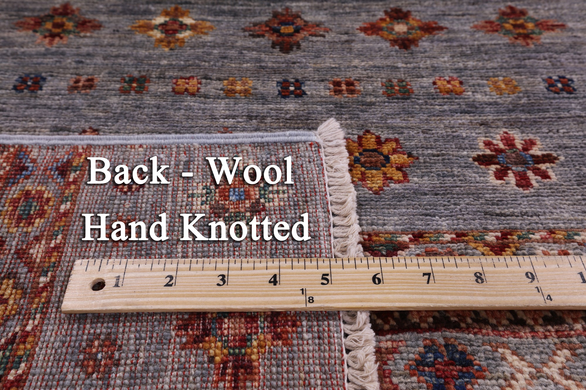 Khorjin Persian Gabbeh Hand Knotted Wool Rug - 5' 9" X 7' 10" - Golden Nile
