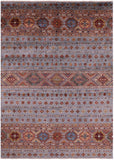 Khorjin Persian Gabbeh Hand Knotted Wool Rug - 5' 9" X 7' 10" - Golden Nile