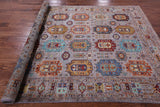 Grey Turkmen Ersari Hand Knotted Wool Rug - 6' 8" X 9' 5" - Golden Nile