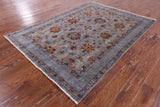 Peshawar Hand Knotted Wool Rug - 4' 11" X 6' 8" - Golden Nile