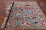Persian Fine Serapi Hand Knotted Wool Rug - 8' 2" X 9' 8" - Golden Nile