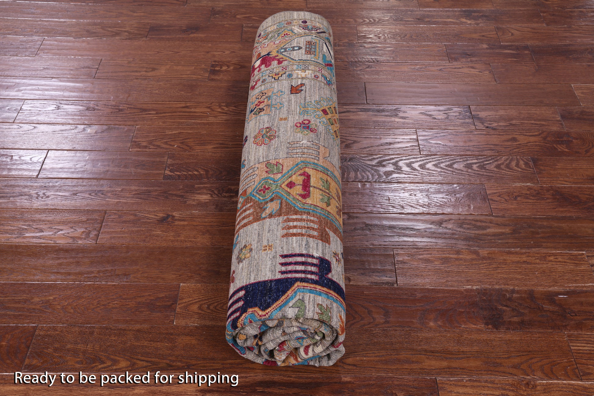 Persian Fine Serapi Hand Knotted Wool Rug - 8' 2" X 9' 8" - Golden Nile