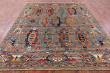 Persian Fine Serapi Hand Knotted Wool Rug - 8' 2" X 9' 8" - Golden Nile