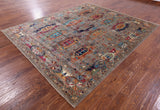 Persian Fine Serapi Hand Knotted Wool Rug - 8' 2" X 9' 8" - Golden Nile