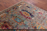 Persian Fine Serapi Hand Knotted Wool Rug - 8' 2" X 9' 8" - Golden Nile