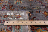 Grey Peshawar Hand Knotted Wool Rug - 5' 6" X 8' 5" - Golden Nile