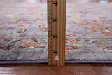 Grey Peshawar Hand Knotted Wool Rug - 5' 6" X 8' 5" - Golden Nile
