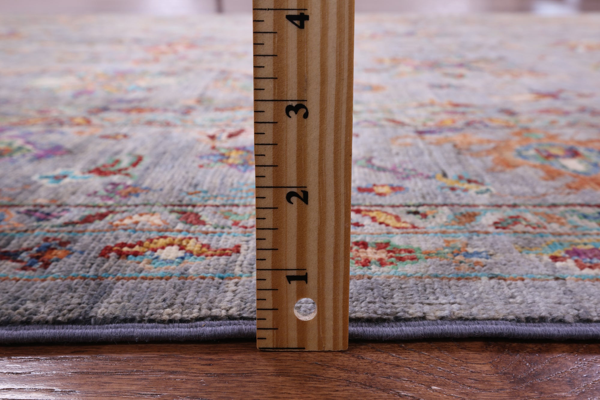 Grey Peshawar Hand Knotted Wool Rug - 5' 6" X 8' 5" - Golden Nile