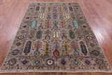 Turkmen Ersari Hand Knotted Wool Rug - 5' 8" X 7' 9" - Golden Nile