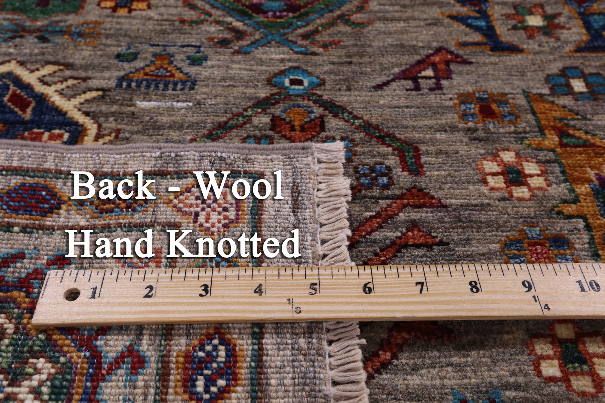 Turkmen Ersari Hand Knotted Wool Rug - 5' 8" X 7' 9" - Golden Nile