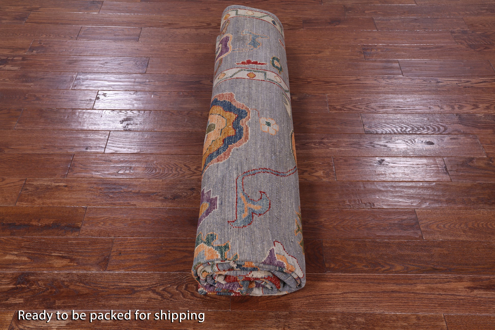 Grey Turkish Oushak Hand Knotted Wool Rug - 9' 0" X 11' 11" - Golden Nile