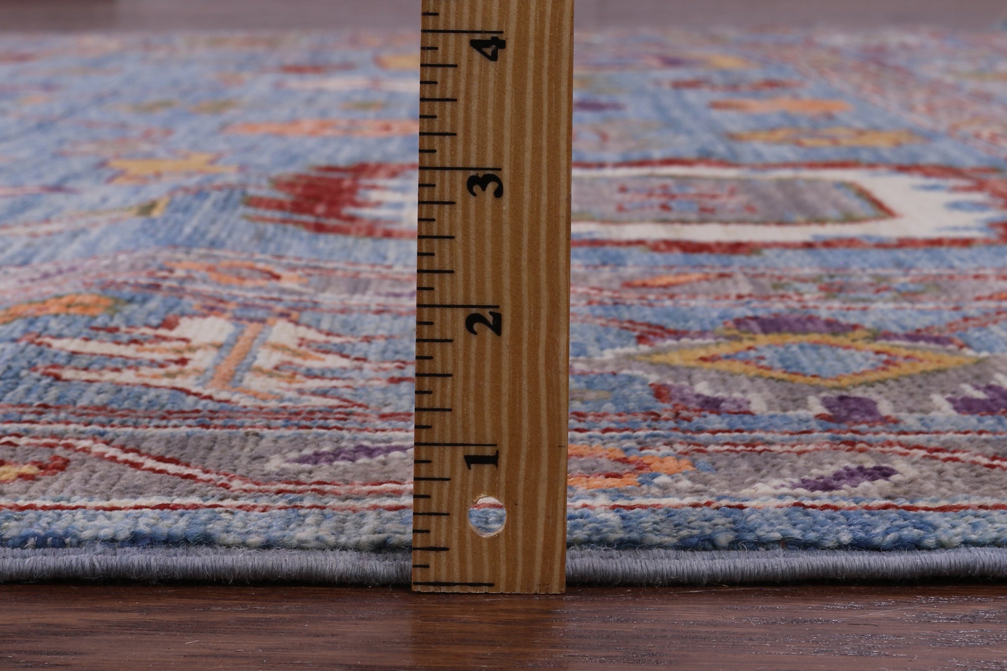 Blue Turkish Oushak Hand Knotted Wool Rug - 7' 10" X 9' 9" - Golden Nile