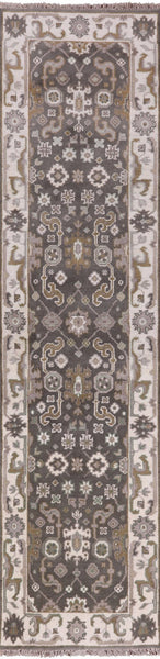 Turkish Oushak Hand Knotted Wool Runner Rug - 2' 6" X 9' 11" - Golden Nile
