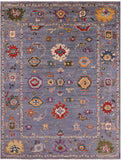 Turkish Oushak Handmade Wool Rug - 9' 0" X 11' 10" - Golden Nile