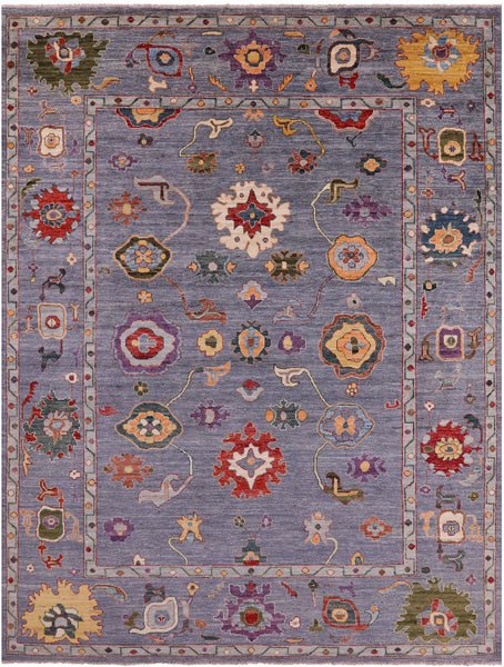 Turkish Oushak Handmade Wool Rug - 9' 0" X 11' 10" - Golden Nile