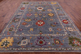 Turkish Oushak Handmade Wool Rug - 9' 0" X 11' 10" - Golden Nile