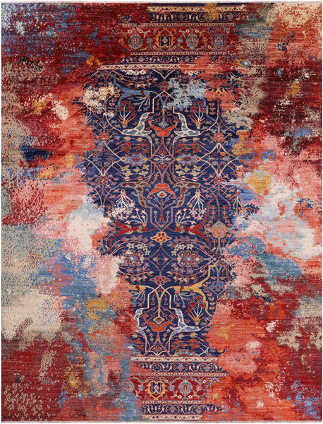 Persian Fine Serapi  Hand Knotted Wool Rug - 8' 11" X 11' 9" - Golden Nile
