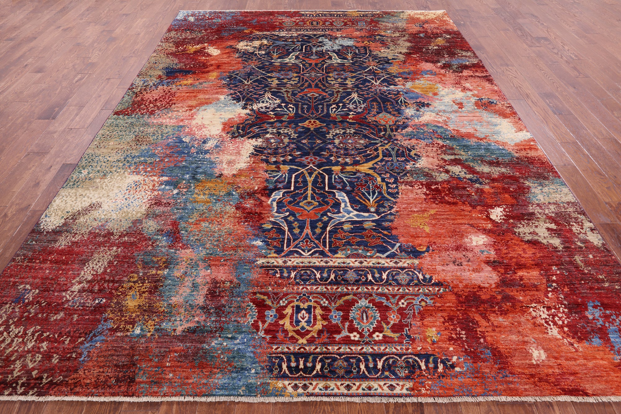Persian Fine Serapi  Hand Knotted Wool Rug - 8' 11" X 11' 9" - Golden Nile