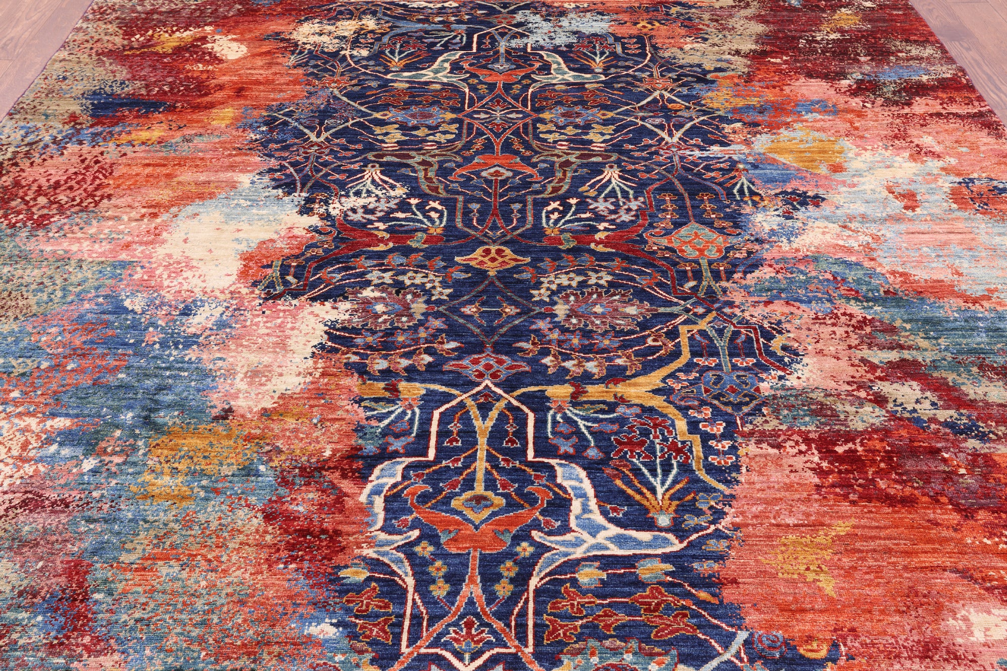 Persian Fine Serapi  Hand Knotted Wool Rug - 8' 11" X 11' 9" - Golden Nile