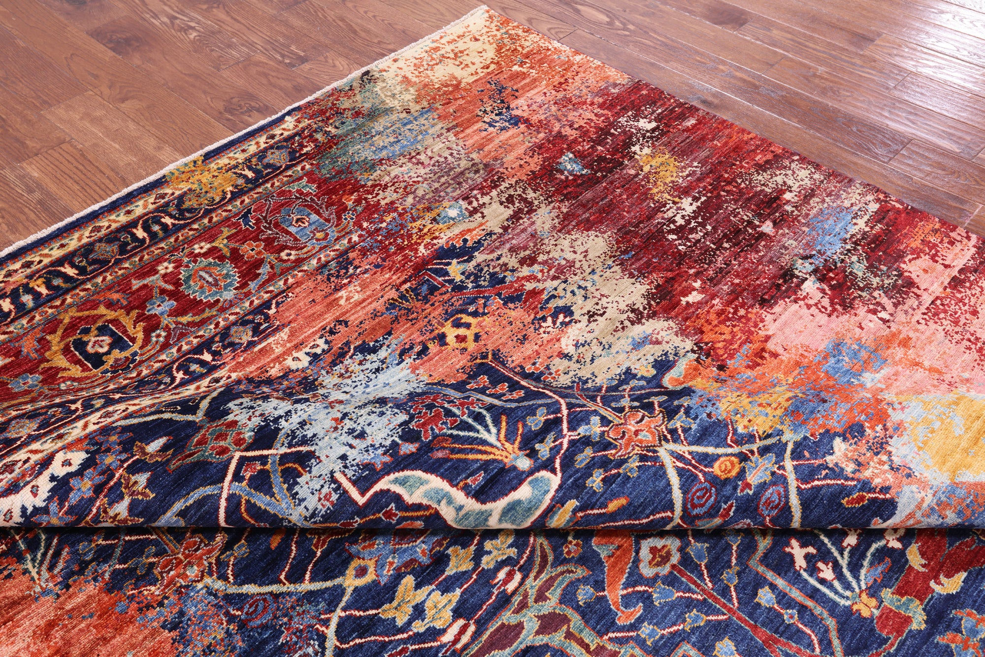 Persian Fine Serapi  Hand Knotted Wool Rug - 8' 11" X 11' 9" - Golden Nile