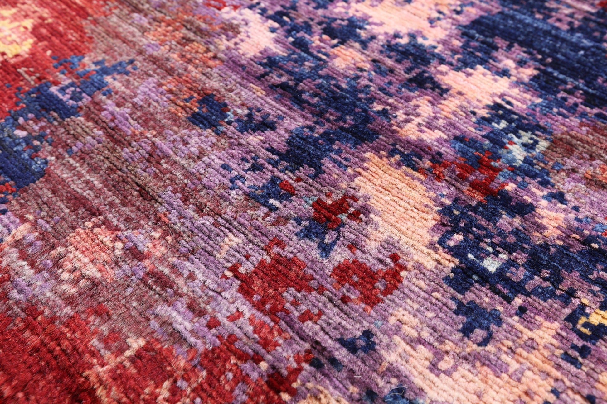 Abstract Contemporary Hand Knotted Wool Rug - 9' 0" X 11' 8" - Golden Nile