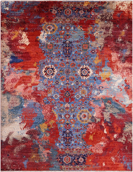 Persian Fine Serapi Hand Knotted Wool Rug - 9' 0" X 11' 10" - Golden Nile