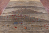 Tribal Persian Gabbeh Hand Knotted Wool Rug - 8' 10" X 11' 10" - Golden Nile