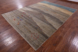 Tribal Persian Gabbeh Hand Knotted Wool Rug - 8' 10" X 11' 10" - Golden Nile