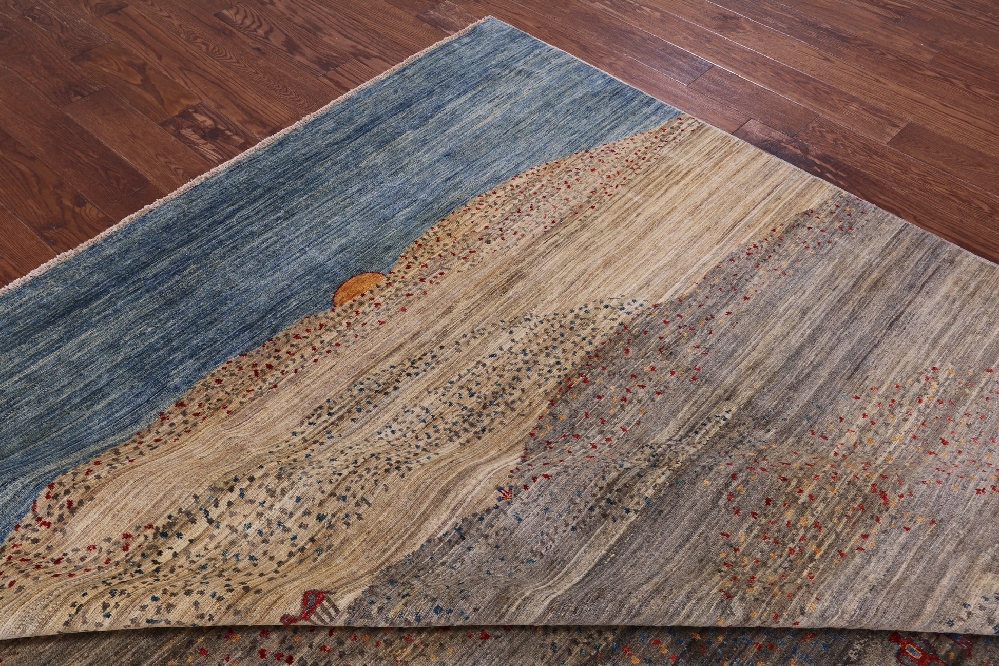 Tribal Persian Gabbeh Hand Knotted Wool Rug - 8' 10" X 11' 10" - Golden Nile