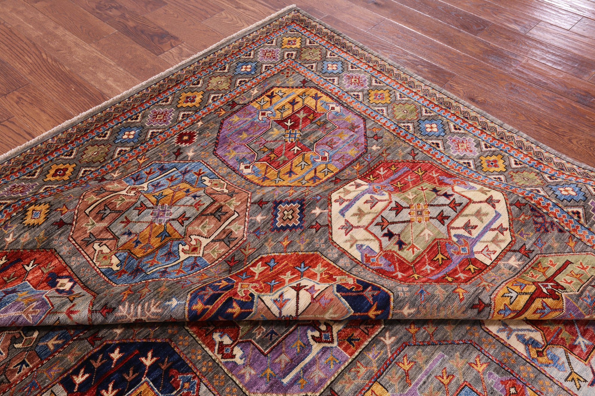 Turkmen Ersari Hand Knotted Wool Rug - 8' 3" X 10' 1" - Golden Nile