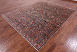 Peshawar Hand Knotted Wool Rug - 8' 0" X 9' 11" - Golden Nile