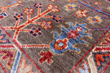 Peshawar Hand Knotted Wool Rug - 8' 0" X 9' 11" - Golden Nile