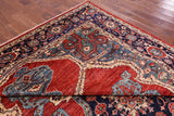 Red Persian Fine Serapi Handmade Wool Rug - 8' 11" X 12' 1" - Golden Nile