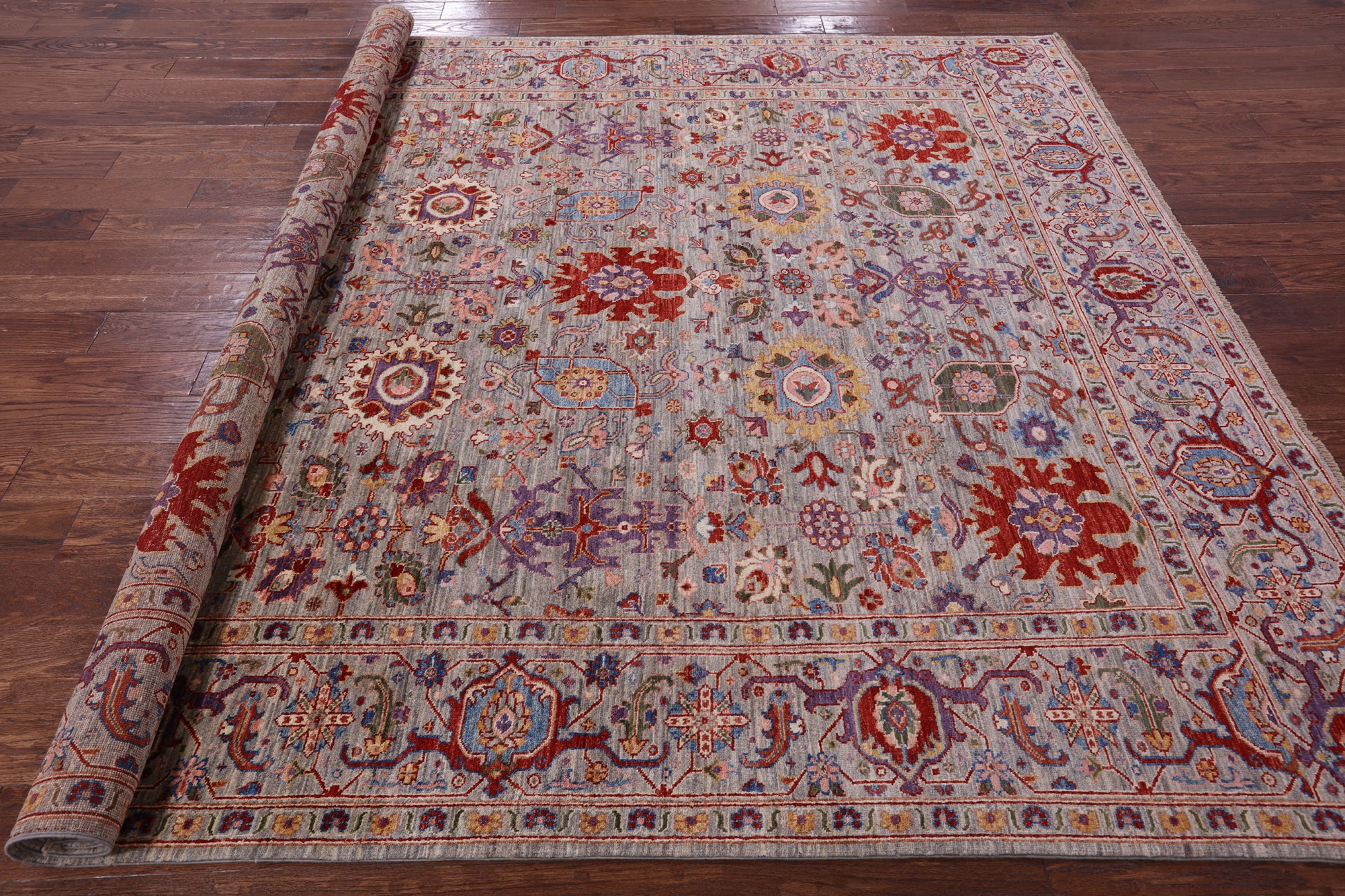 Persian Fine Serapi Hand Knotted Wool Rug - 7' 10" X 9' 6" - Golden Nile