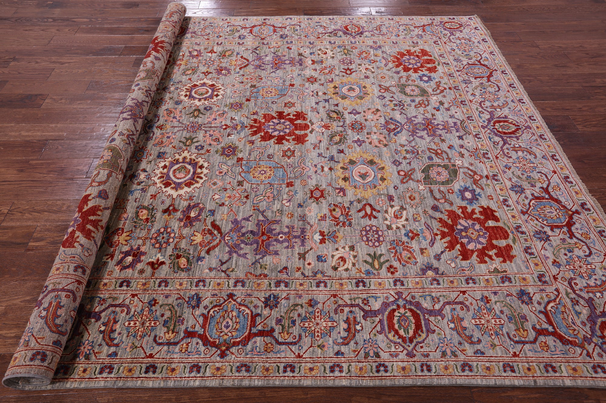 Persian Fine Serapi Hand Knotted Wool Rug - 7' 10" X 9' 6" - Golden Nile